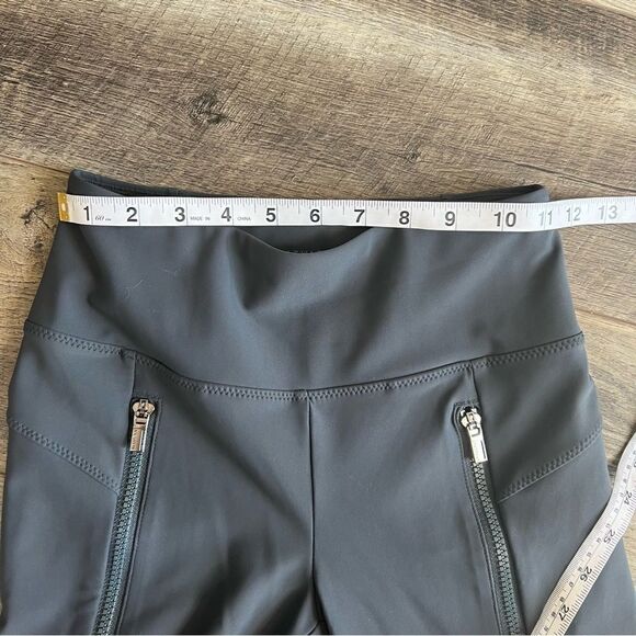 ATHLETA Stellar Tight Anthracite Grey Work Travel Size XXS Zipper Pockets Pants - Picture 7 of 12